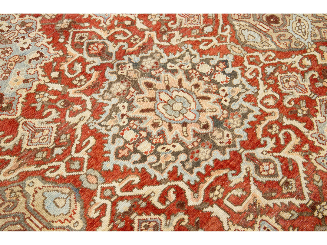 Antique Bakhtiari Wool Rug 10 X 12