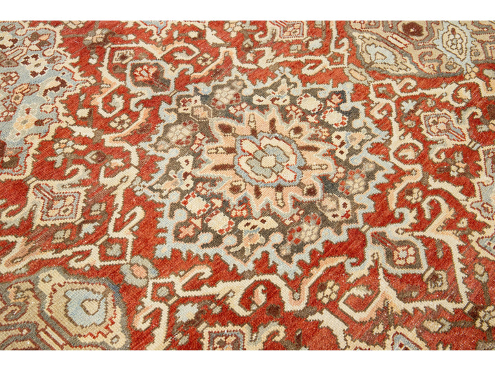 Antique Bakhtiari Wool Rug 10 X 12