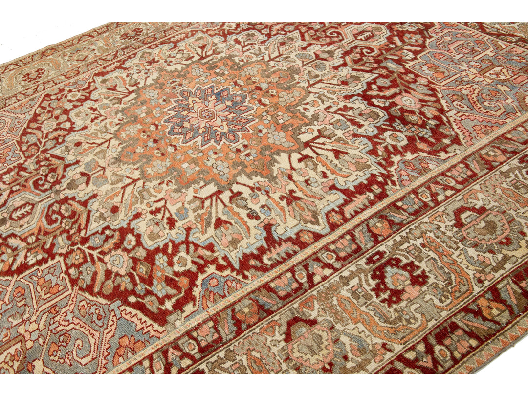 Antique Bakhtiari Wool Rug 10 X 12