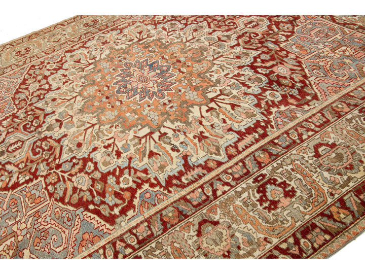 Antique Bakhtiari Wool Rug 10 X 12
