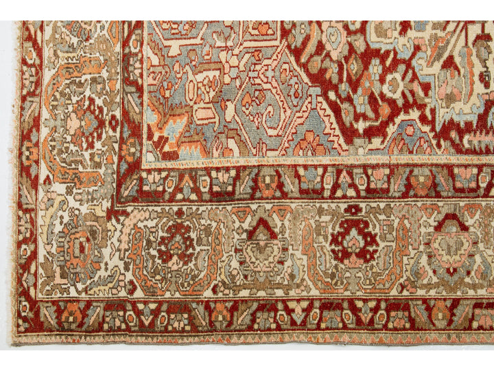 Antique Bakhtiari Wool Rug 10 X 12