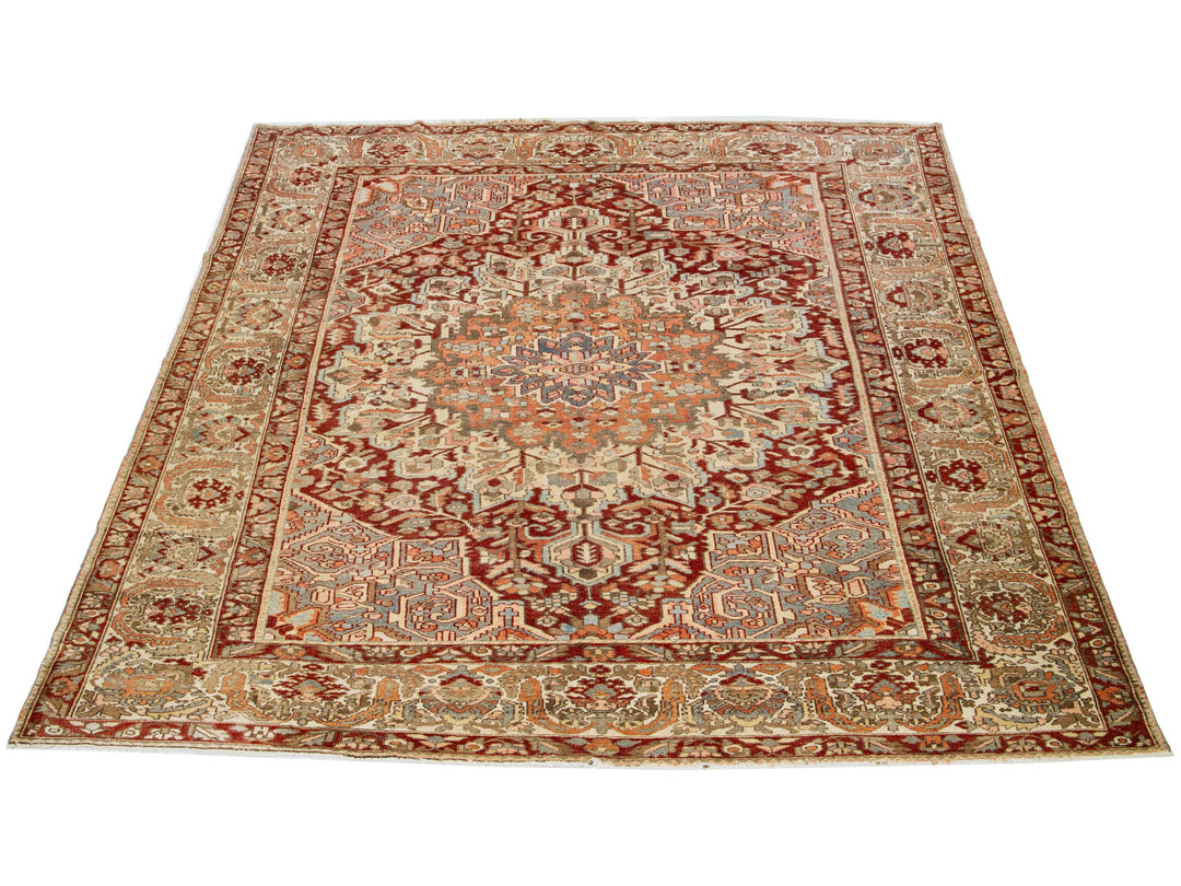Antique Bakhtiari Wool Rug 10 X 12