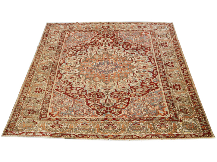 Antique Bakhtiari Wool Rug 10 X 12