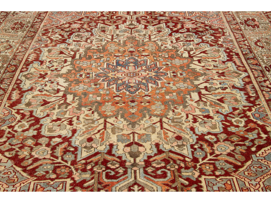 Antique Bakhtiari Wool Rug 10 X 12