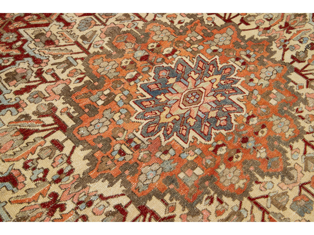 Antique Bakhtiari Wool Rug 10 X 12