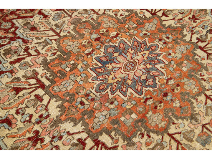 Antique Bakhtiari Wool Rug 10 X 12