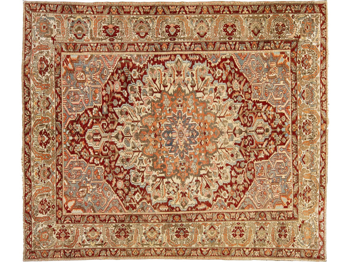 Antique Bakhtiari Wool Rug 10 X 12