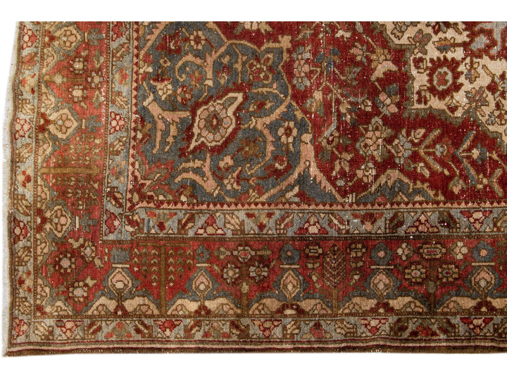 Antique Bakhtiari Wool Rug 10 X 13