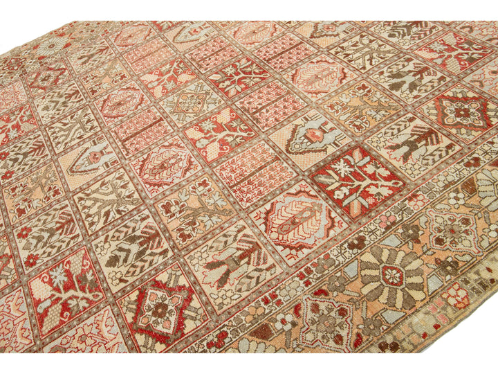 Antique Bakhtiari Wool Rug 10 X 12