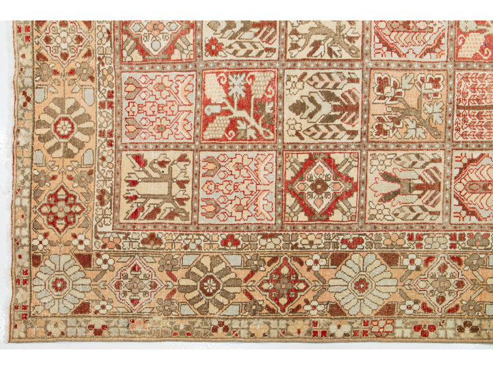Antique Bakhtiari Wool Rug 10 X 12
