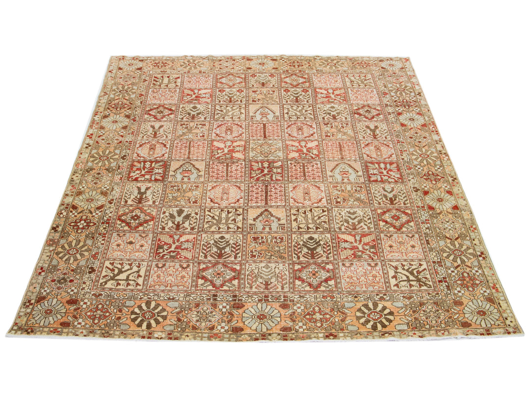 Antique Bakhtiari Wool Rug 10 X 12