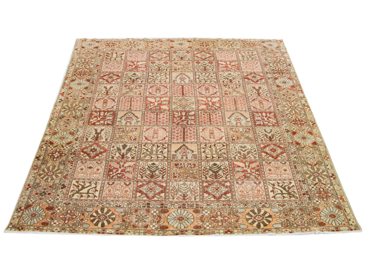 Antique Bakhtiari Wool Rug 10 X 12
