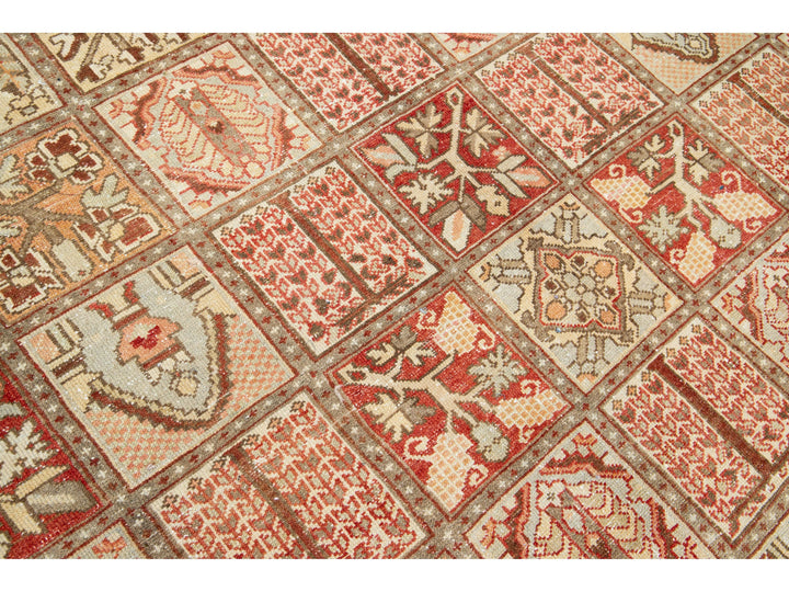 Antique Bakhtiari Wool Rug 10 X 12