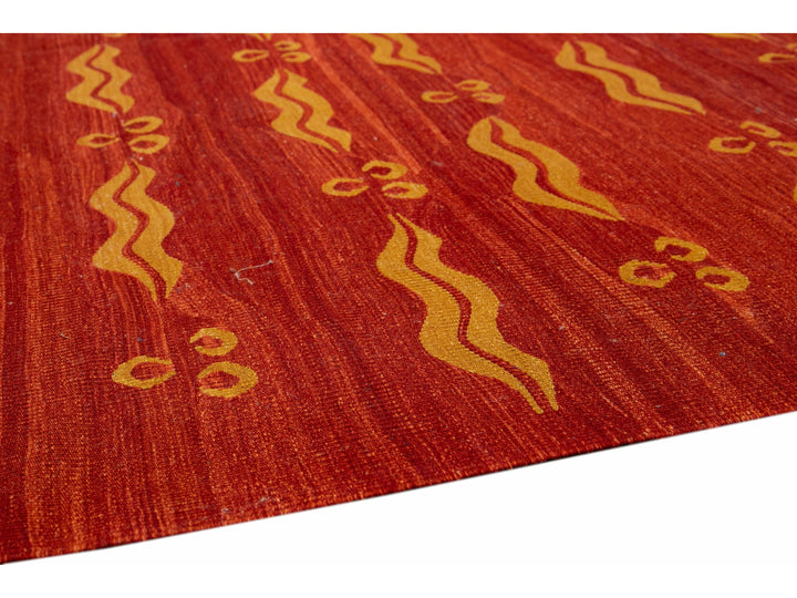 Modern Kilim Wool Rug 10 X 13