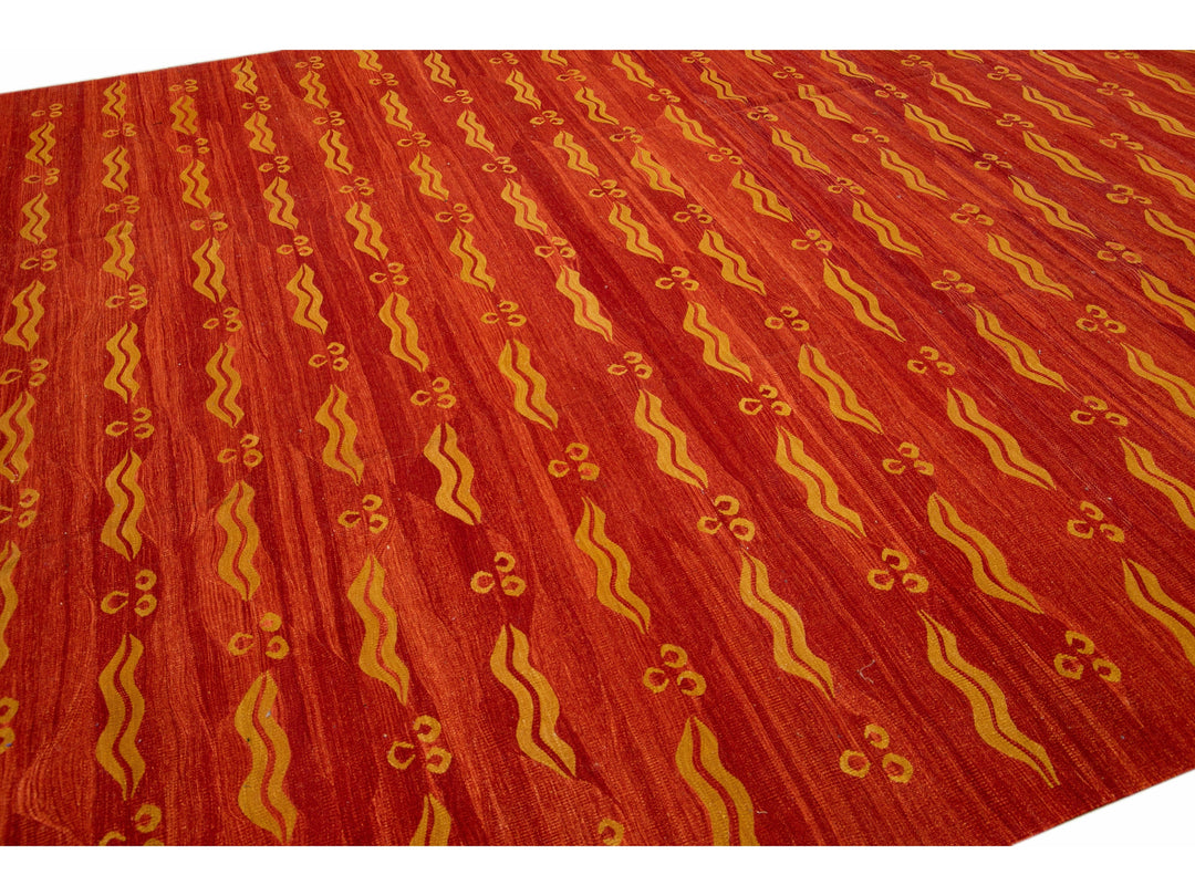 Modern Kilim Wool Rug 10 X 13