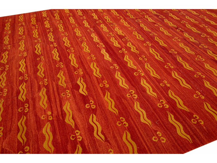 Modern Kilim Wool Rug 10 X 13