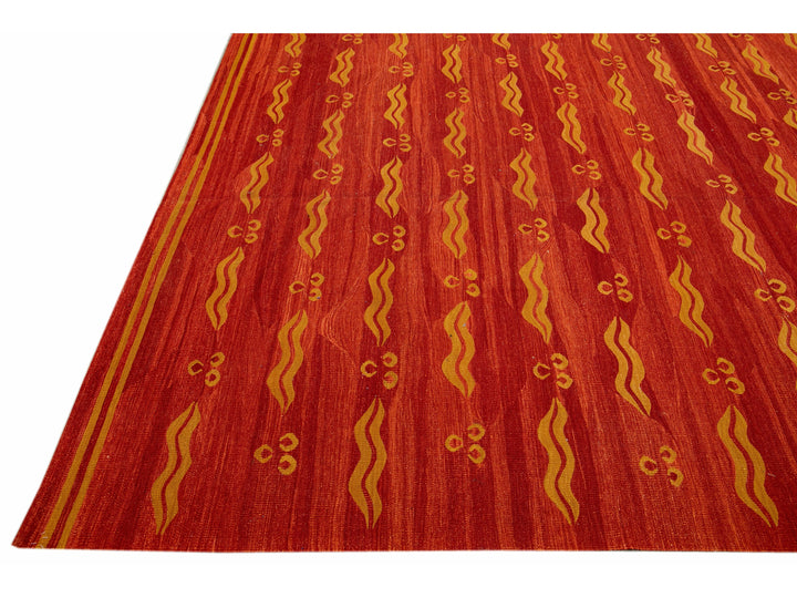 Modern Kilim Wool Rug 10 X 13