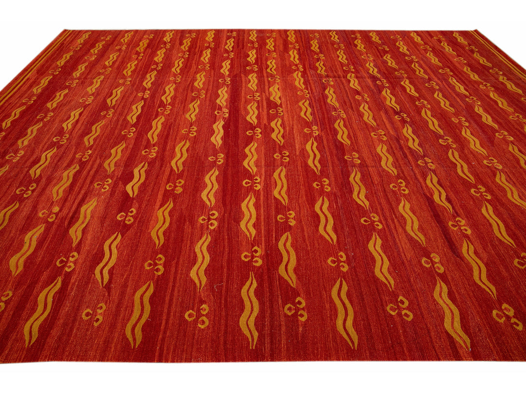 Modern Kilim Wool Rug 10 X 13