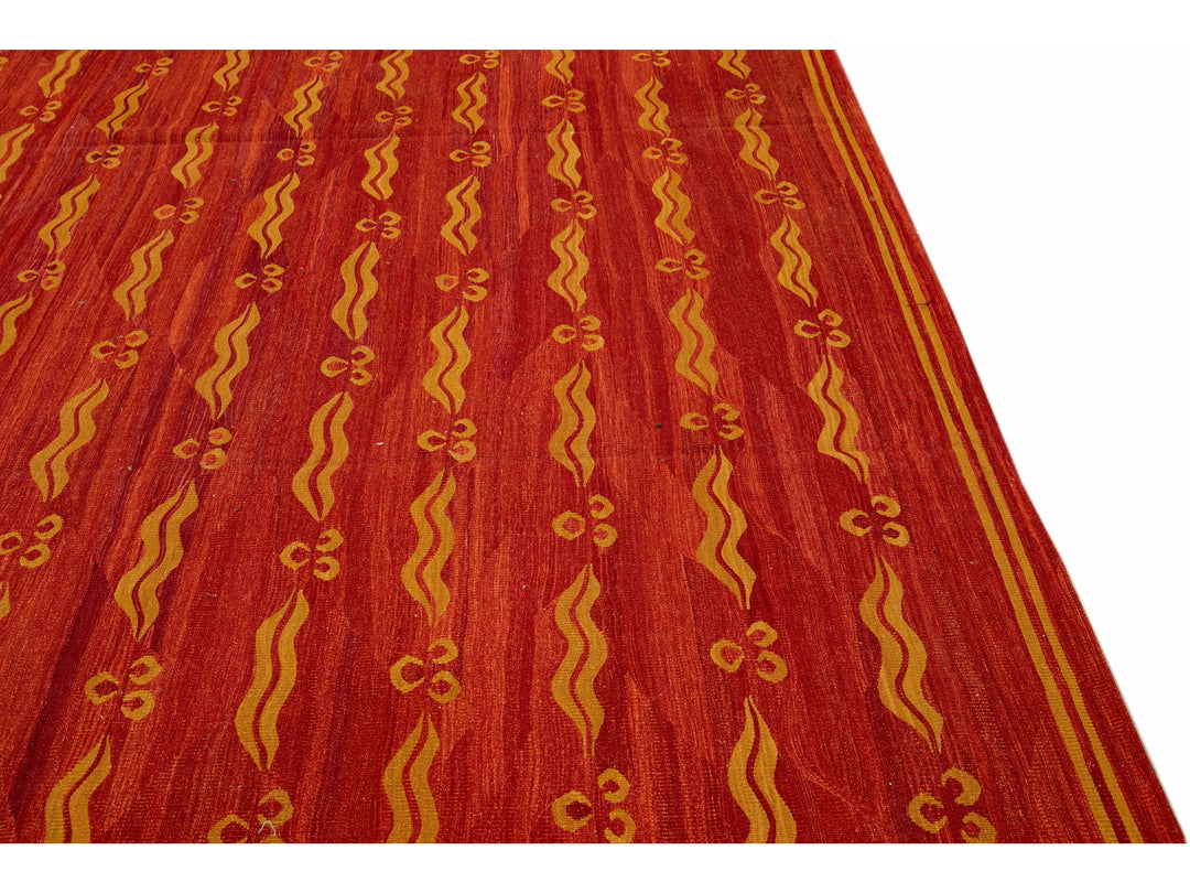 Modern Kilim Wool Rug 10 X 13