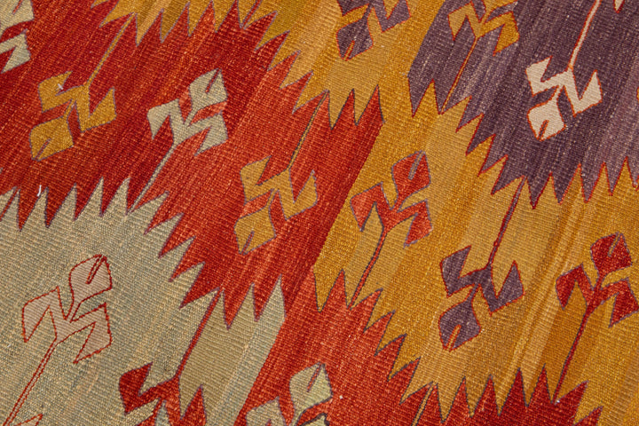 Modern Kilim Flatweave Wool Rug 10 X 13