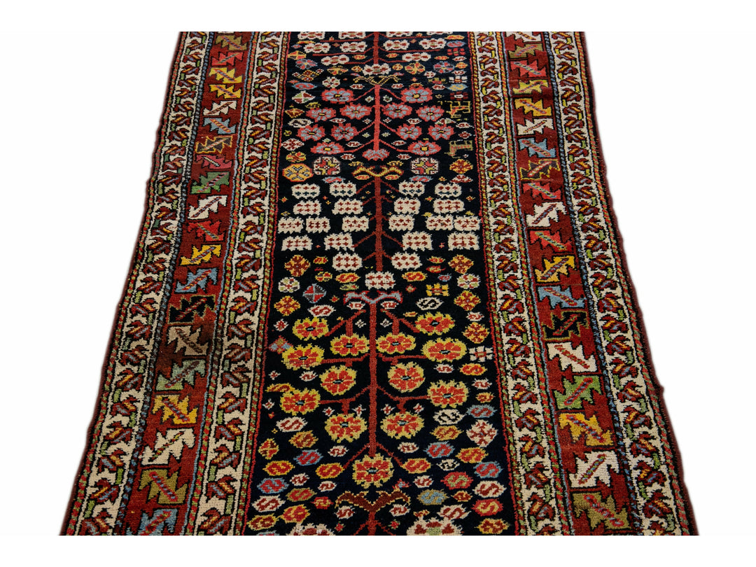Antique Kurd Wool Runner 3 X 14