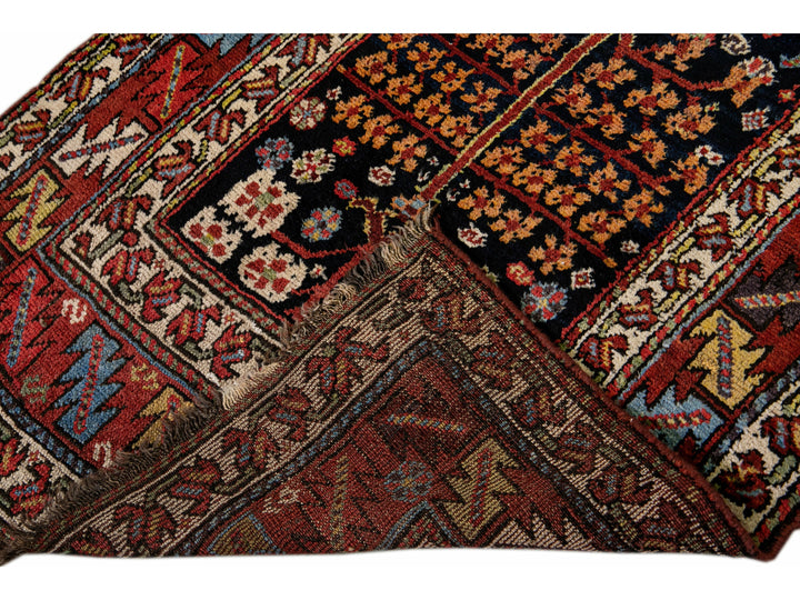Antique Kurd Handmade Allover Pattern Wool Runner