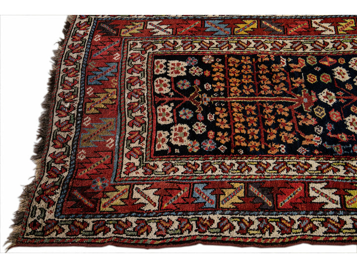 Antique Kurd Wool Runner 3 X 14