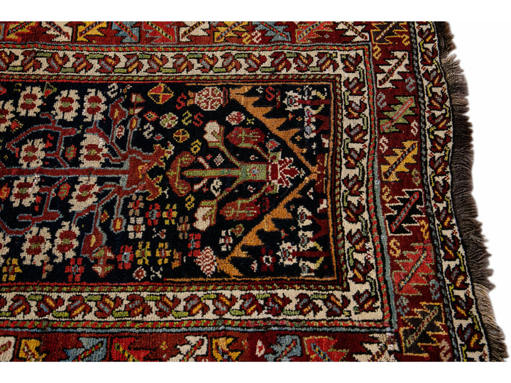 Antique Kurd Wool Runner 3 X 14