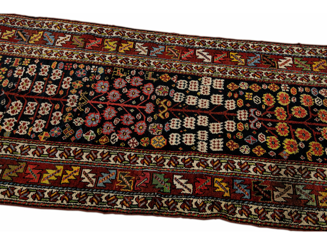 Antique Kurd Wool Runner 3 X 14