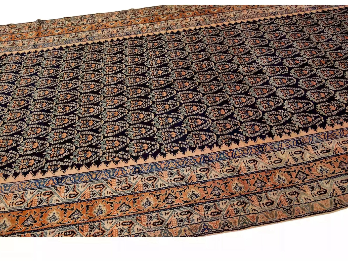 Antique Persian Wool Rug 7 X 16