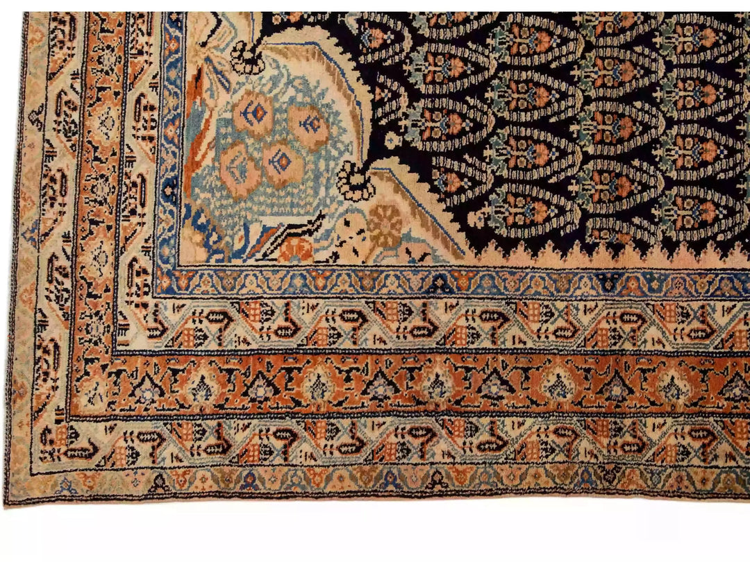 Antique Persian Wool Rug 7 X 16