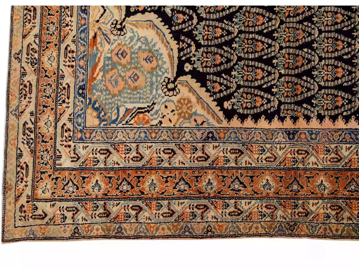 Antique Persian Wool Rug 7 X 16