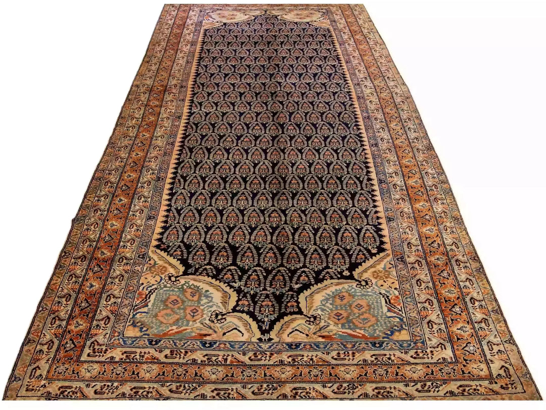 Antique Persian Wool Rug 7 X 16