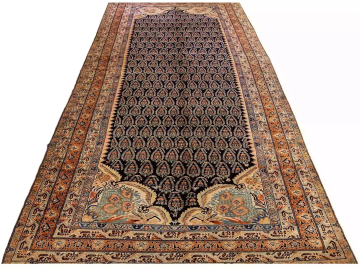 Antique Persian Wool Rug 7 X 16