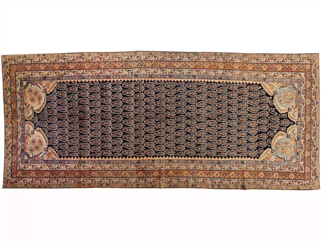 Antique Persian Wool Rug 7 X 16