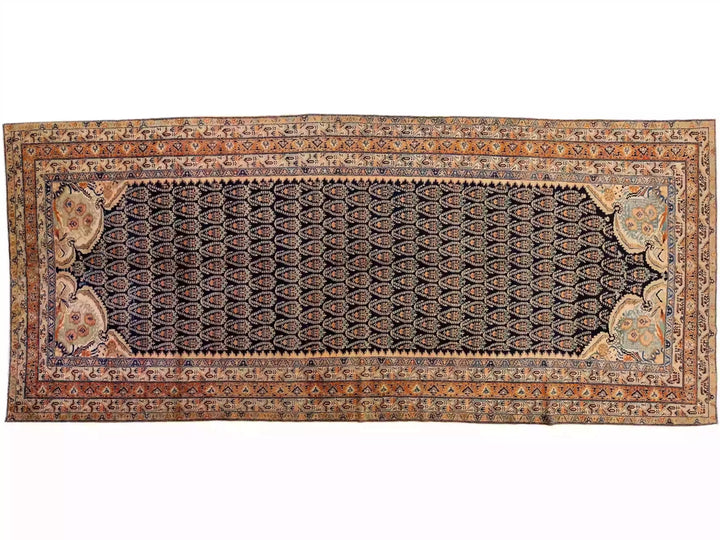 Antique Persian Wool Rug 7 X 16