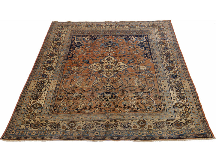 Antique Tabriz Wool Rug 5 X 6