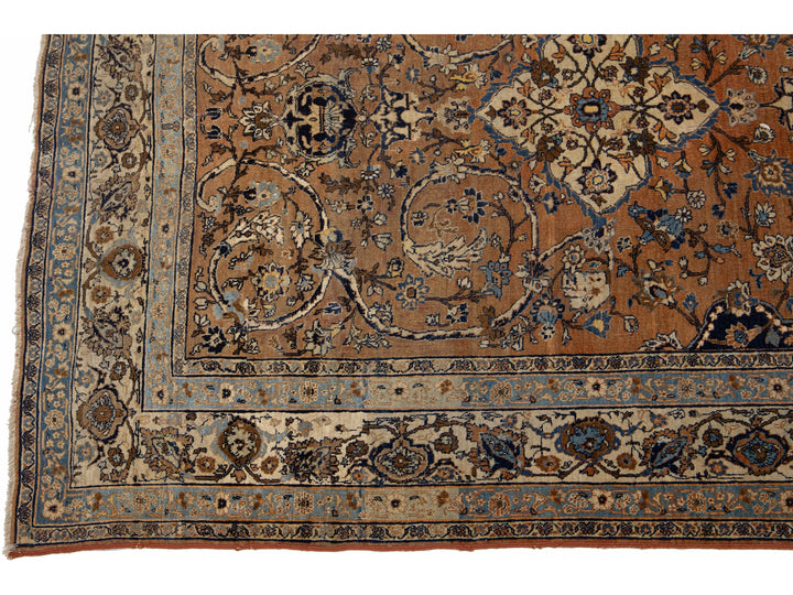 Antique Tabriz Wool Rug 5 X 6