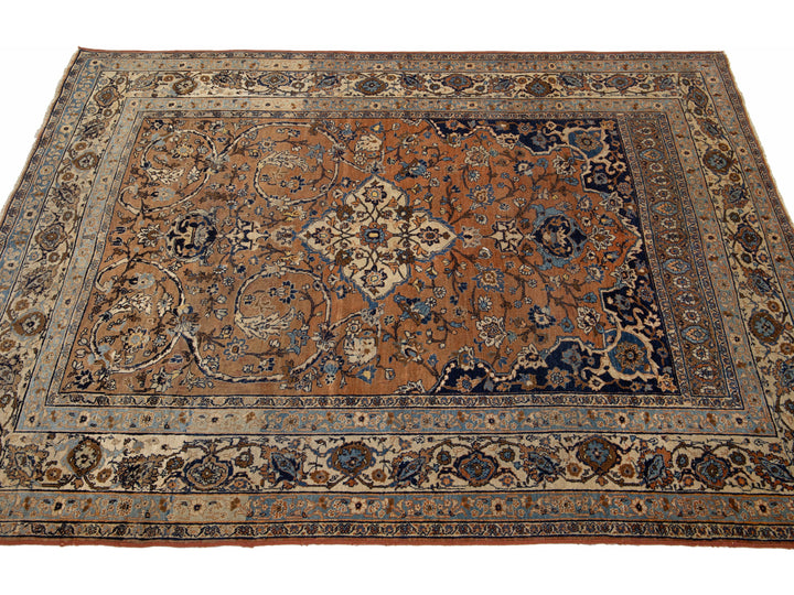 Antique Tabriz Wool Rug 5 X 6