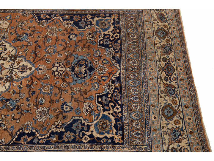 Antique Tabriz Wool Rug 5 X 6