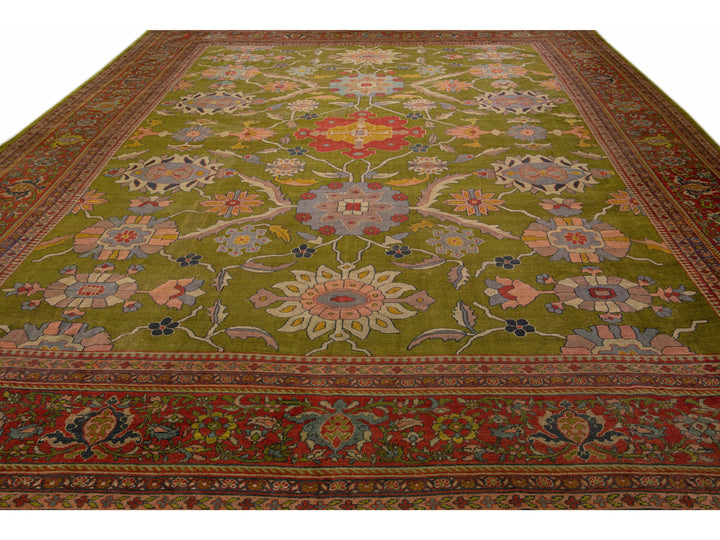 Antique Mahal Wool Rug 16 X 21