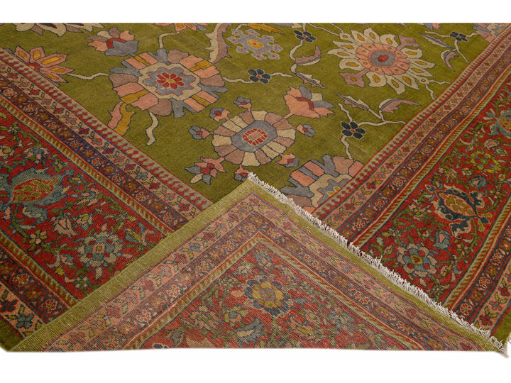 Antique Mahal Wool Rug 16 X 21