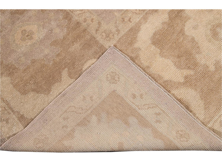 New Modern Oversize Beige Turkish Oushak Rug 12 X 16