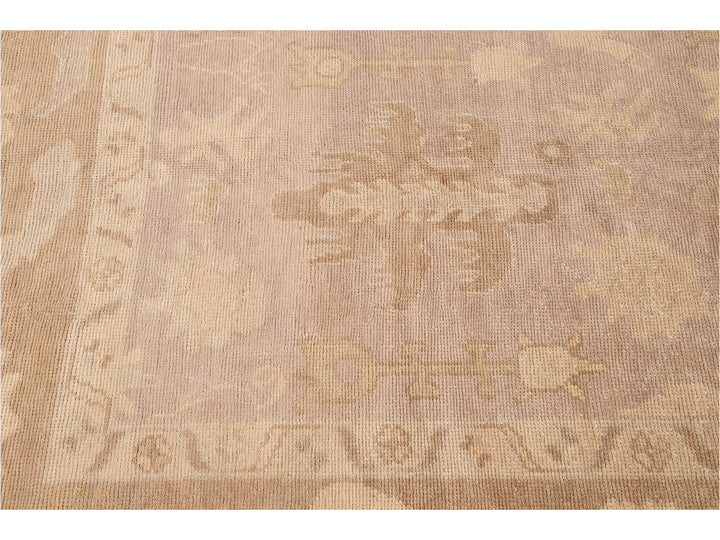 New Modern Oversize Beige Turkish Oushak Rug 12 X 16