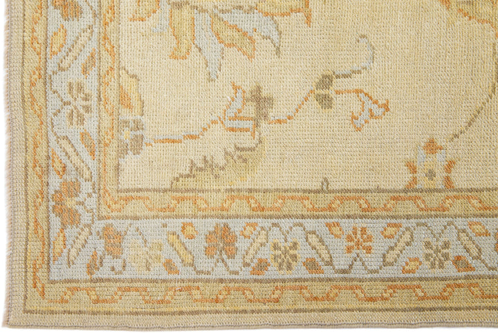 Modern Turkish Oushak Wool Rug 4 X 5