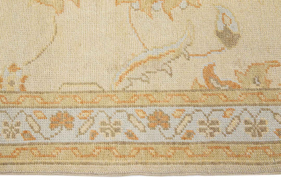 Modern Turkish Oushak Wool Rug 4 X 5