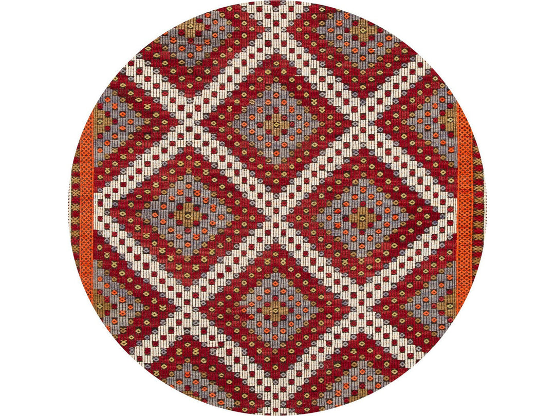 Vintage Soumak Wool Rug 6 X 12