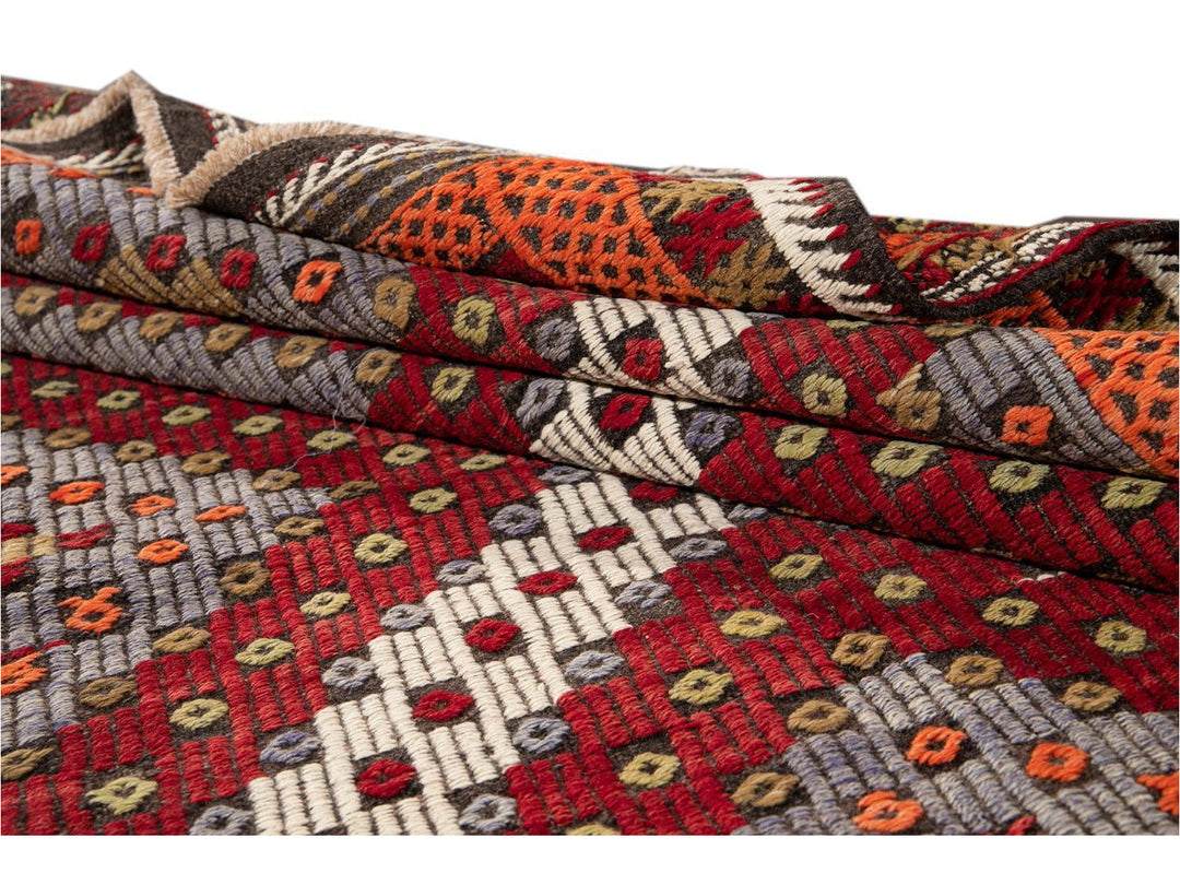 Vintage Soumak Wool Rug 6 X 12