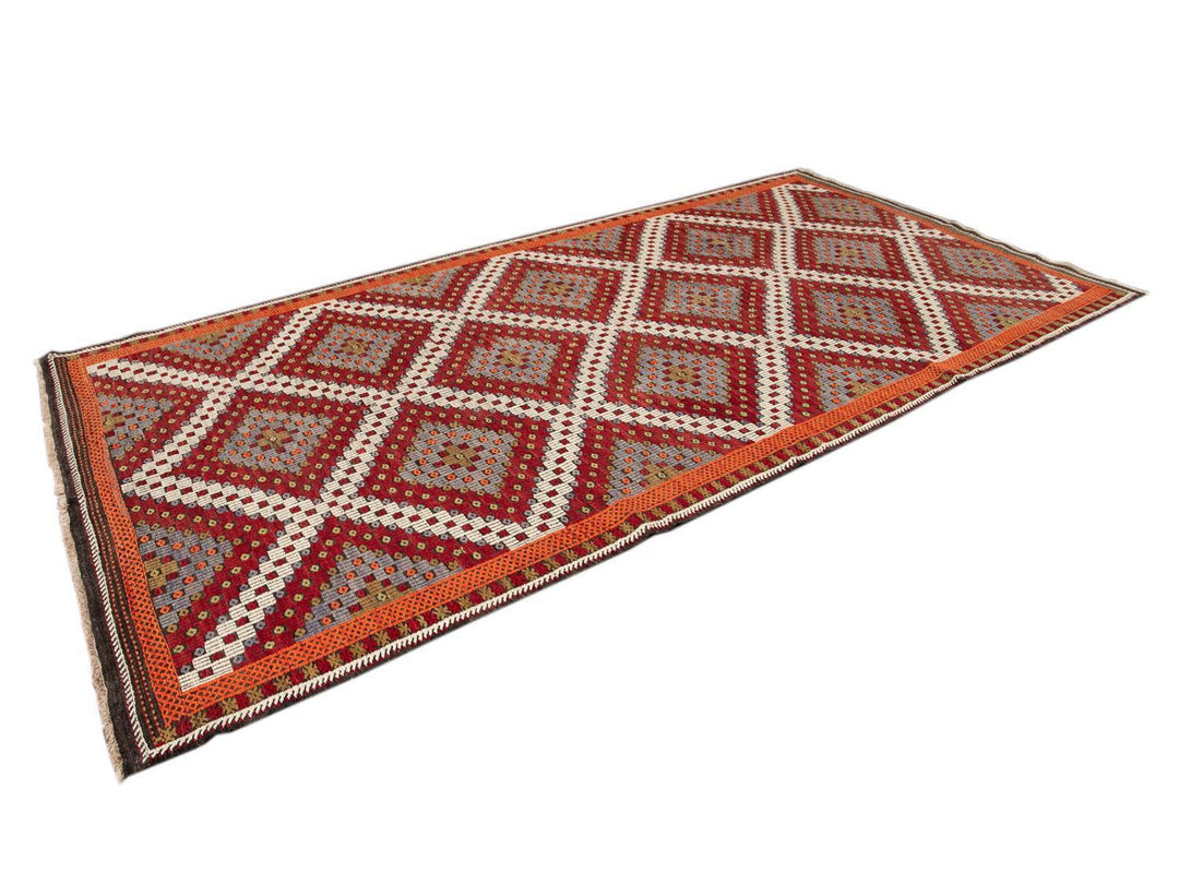 Vintage Soumak Wool Rug 6 X 12