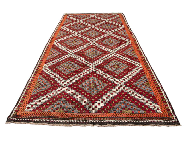 Vintage Soumak Wool Rug 6 X 12